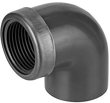 REKUBIK PVC-U Winkel 90° Klebemuffe x Innengewinde Verstärkungsring Größe 32mm x 1 IG