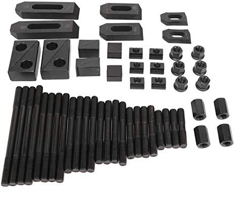 58 pièces Kit de serrage à fente en T plaque de presse combinée durcie pour tour fraiseuse boulon en t