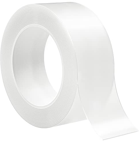 Taiyeestar 5M Nastro biadesivo extra forte trasparente, Rimovibile Multifunzione Potent Tape per tappeti/foto, pareti, cucina, casa, auto o esterni - Larghezza 50mm, spessore 1mm