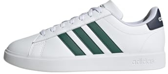 adidas Grand Court 2.0 sneakers för män, Ftwr White Collegiate Green Shadow Navy, 44 2/3 EU