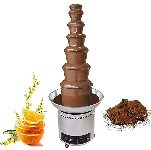 GIZMIT Electric Chocolate Fountains Machine, Commercial Melting Chocolate Fondue Fountain, Ideal for for Sweet Treats, Fruits, Nuts or Party, Wedding, Cooking Household Birthday Christmas,7Tier