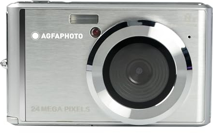 AgfaPhoto Realishot DC5500 - Appareil Photo Numérique Compact, 24 MP, Ecran LCD 2,4, Zoom Digital 8X, Vidéo HD 720p, Mémoire Externe SD, Batterie Lithium - Silver