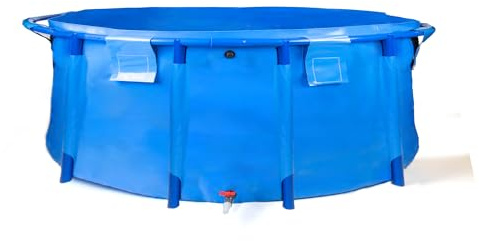 Pondlife Faltbecken für Koi und Teichfische, Ø 225cm x Höhe 100cm, 3900 Liter, faltbares Becken für innen und außen, stabile PVC-Folie, UV-beständig