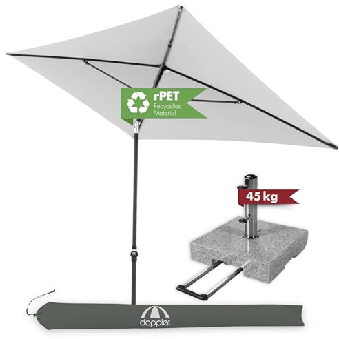 Doppler Sonnenschirm Rethink 180 x 120 cm SL-AZ Trolley Sonnenschirmständer mit Auszieh-Griff