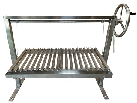 Argentinian Asado Charcoal BBQ Grill for Brick Outdoor DIY Kitchen (91cm Without Ember Maker)