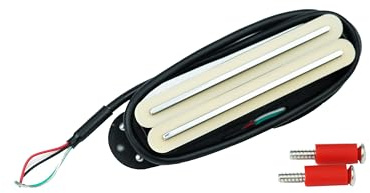 Guyker Alnico 5 Dual Hot Rail Guitar Humbucker Pickup, Single-Coil-Sized Pickups 13K Ersatzteil für E-Gitarre, FHO10A5 Elfenbeinweiß