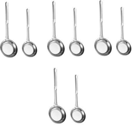 Cabilock 4 Juegos Colador Espumadera De Aceite Cuchara De Filtro De Aceite Cuchara Para Pasta Cucharada De Pasta Escurridor Para Cocinar Silver Acero Inoxidable 2 Piezas * 4