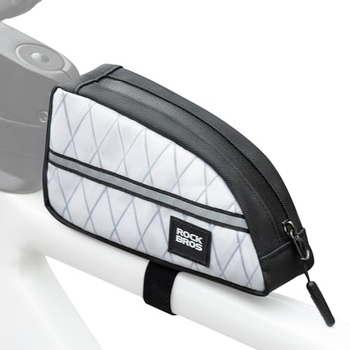 ROCKBROS Fahrrad Oberrohrtasche Leichte Rahmentasche | Vorderrohr Aufbewahrungstasche, für Klapprad Faltrad, 0,8 L