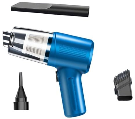 JKELPV aspirapolvere portatile Aspirapolvere per auto wireless Mini apparecchio di pulizia integrato con soffiaggio ad alta potenza e aspirazione multifunzionale Mini Aspirapolvere(Blue)