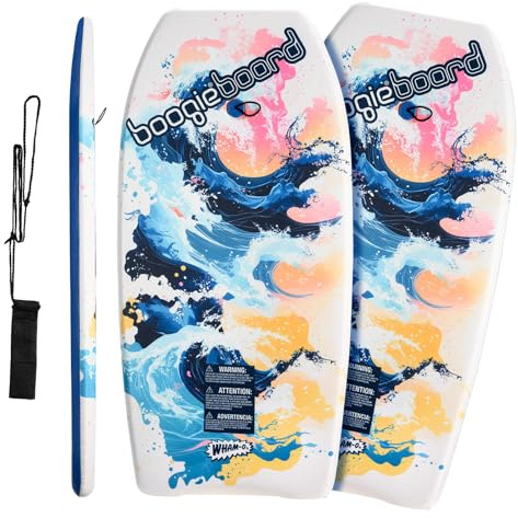 Wham-O Bodyboard - Tavola da nuoto per spiaggia e piscina, leggera, 94 x 46 x 10 cm, rivestimento in Fiberclad nucleo Phuzion, con leash per una presa sicura