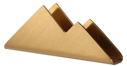 HYKJCSS Visitenkartenhalter für Laden Visitenkartenhalter for Den Schreibtisch, Desktop-Geschäftsnamenskartenetui, Organizer, Ständer In Bergform Visitenkartenständer(Gold)