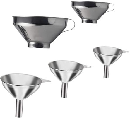 Petits Entonnoirs Polyvalents 5 Pièces en Acier Inoxydable
