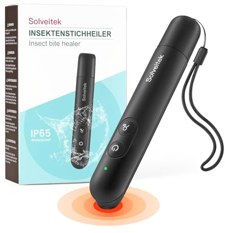 Mückenstich Hitzestift, Insektenstichheiler für die Schnelle Behandlung Von Mückenstichen, Elektronischer Stichheiler, IP65, Schnelle Erwärmung, Lindert Juckreiz und Schwellungen, ohne Chemische Stoff