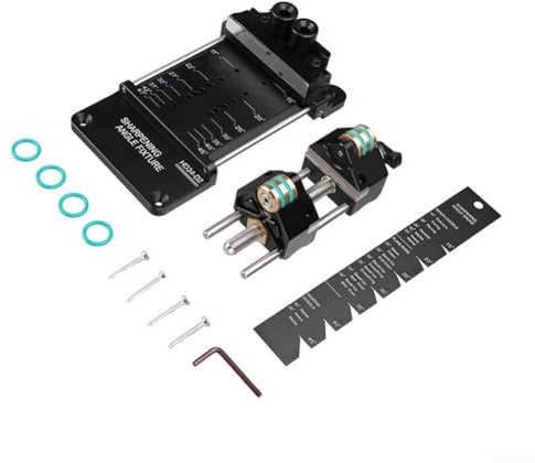 CYRENT High Performance Woodworking Honing Guide Set, 3 Piece Angle Sharpener Jig for Chisels and Planes, Manual Positioner for Precise Sharpening