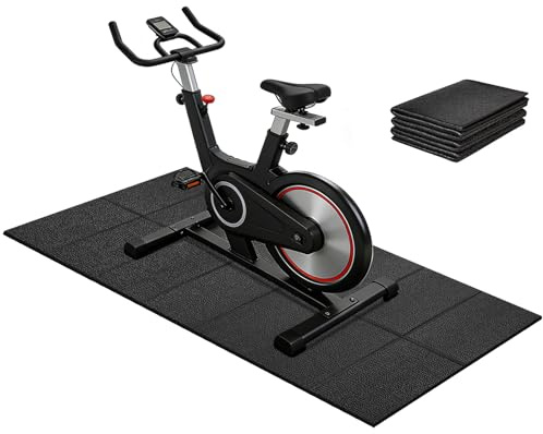 MAXVINI Faltbare Bodenschutzmatte Fitness Unterlegmatte für Fitnessgeräte, 140cmx65cm/160x75cm/180x80cm,6mm Dicke Hohe Dichte PVC Bodenmatte Fitnessgeräte für Laufbänd, gym, Heimtrainer, Rollentrainer