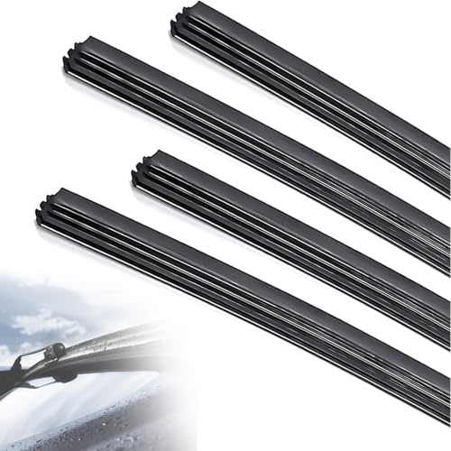 ROKZELT Caoutchouc Essuie Glace, 4 Pièces, 700mm Universal Réchange, Essuie Glace Avant, Découpable, Compatible Avec Tous, Durable Für Voiture Essuie-Glace