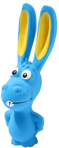 Hundpipande leksaker – Latex 5x17cm | Hippo djurtuggleksak med skrynkelljud | Interaktiv mjuk sällskapsdjursträning Bandleksak för alla hundraser Lek inomhus Daglig motionsanvändning