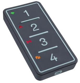 Mando a distancia universal fácil: Copiador multifrecuencia 433-868 MHz para puerta y garaje, 4 teclas programables, compatible con código variable y código fijo, diseño robusto (BLE, azul marino)