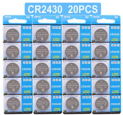 Batterie CR2430 Lithium 3V, Bouton de Pile Bouton électronique (20 pièces)