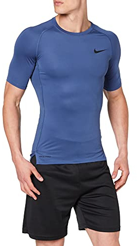 Nike Herren M NP TOP SS Tight T-Shirt, Mystic Navy/(Black)