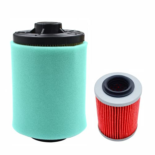 AHL Élément de filtre à air de moto 707800371 avec kit de filtre à huile pour 2012-2019 Can-Am Outlander 1000R 1000 800R 650 570 450 Max Renegade 1000R 1000 800R 850 570 500 4x4