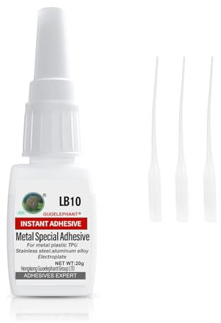 20g Metal Glue,Glue for Metal,for bonding Between Metal and Metal,Metal and Other Material.Instant Super Glue for Metal,Stainless Steel,DIY Craft,Aluminum Alloy,Metal Tube,Metal Product