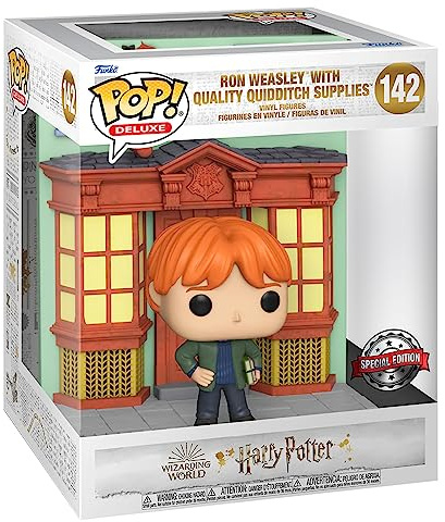 Harry Potter Ron Weasley & Quality Quidditch Supplies (Pop! Deluxe) – Funko Pop! Nr. 142 Unisex Super Pop! Standard