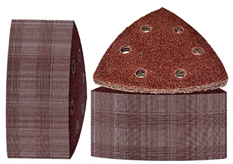 Schleifpapier Dreieckschleifer | Schleifdreiecke 40 Körnung | 60 Stück | Schleifpapier Klett | Deltaschleifer Schleifpapier | Schleifpapier für Dreieckschleifer | Schleifdreiecke 93x93x93 |