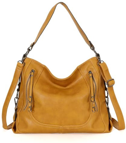 TAN.TOMI Handtasche Damen, Große Schultertasche Leicht Damen Schultertasche aus PU-Leder für College, Schule, Arbeit, Alltag, Reisen