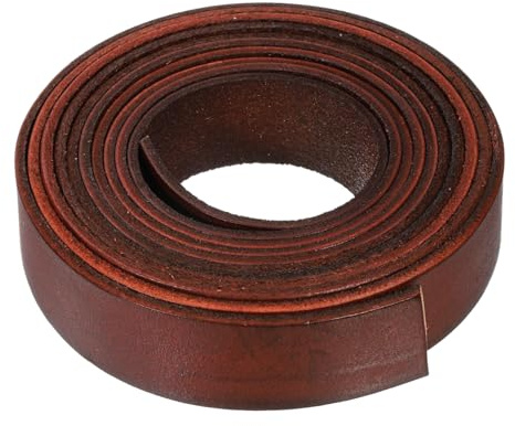 QUARKZMAN 2,2 Yard Lederschnur 2 Meter 20mm Vintage Flaches Lederband, 2mm Dicke Lederriemen Lederbänder für DIY Handwerk Herstellung Armbänder Geldbörsenriemen (Coffee)