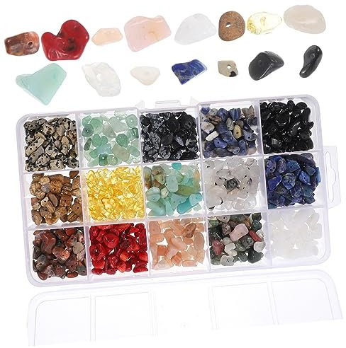 STOBOK 1 Schachtel Schmuck Unregelmäßiger Perlenstein Steinperlen Perlen Stein Diy Handwerk Perlen Machen Chip-stein-perlen Unregelmäßige Perlen Naturstein Kristallperlen Felsen