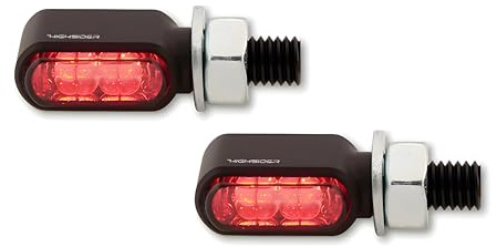 Blinker Highsider CNC Light Little Bronx 3in1 Rücklicht Bremslicht schwarz getönt paar