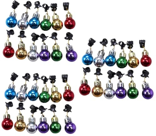 Warmhm 72stücke Weihnachtsbaumkugeln Für Bartdeko Zufällige Designs Für Festliche Bartverzierung Weihnachtsornamente Für Für Feiertage Und Partys