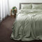Waterlily Set di biancheria da letto in 100% Tencel Lyocell, composto da 4 pezzi, copripiumino, lenzuolo con angoli e federe, per letto matrimoniale, king size, seta vegana, biologica, naturale, più