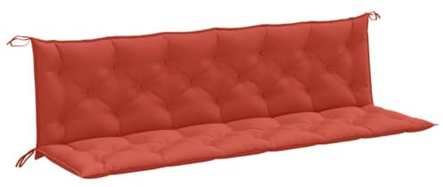 vidaXL Gartenbank-Auflagen 2 STK. Melange Rot 200x50x7 cm Stoff