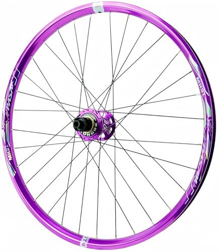 26/27,5/29 Zoll MTB-Hinterrad Mit Steckachse, 9 Klauen, 6-Zahn-Scheibenbremse, Doppelwandige Felgen, Aluminiumlegierung 32H, 7/8/9/10/11/12-Gang-Laufradsatz Purple,27.5in