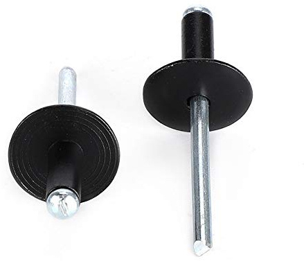 200 Stück Schwarze Blindnieten, 3,2/4,0/4,8 Mm Aluminium-Nietverschluss-Sortiment und Robuste Blindnieten für Verschiedene Anwendungen – 190099711 Schwarze Nieten. 200 Stück