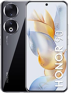 HONOR 90 Smartphone 5G, Cámara Triple de 200 MP, Pantalla Curva AMOLED de 6,7 y 120 Hz, 12 GB+512 GB, Batería de 5000 mAh, Supercharge de 66 W, Dos SIM, Android 13, Negro (Reacondicionado)