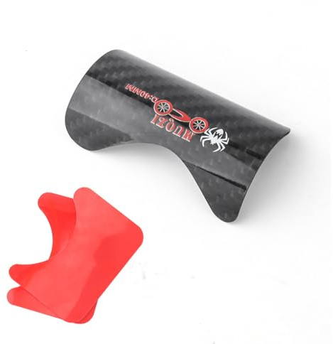 HOUSON Protezione per movimento centrale in fibra di carbonio, pellicola protettiva autoadesiva, adesivo per movimento centrale forcella per Brompton e bici pieghevoli, 67 x 40 mm