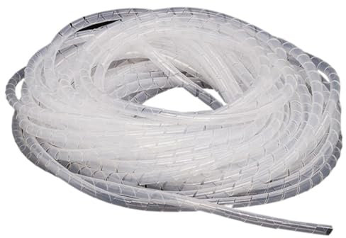 Gestion et organisation des lignes électriques, 1 manchon de câble for enroulement de fil en spirale de 4 mm, 6 mm, 8 mm de diamètre intérieur, organisateur de tube de protection for cordon(White,OD 4