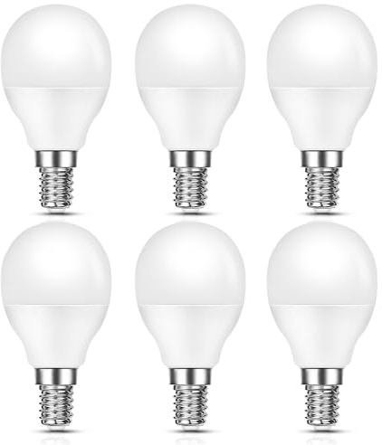 Flaspar E14 LED Lampe 9W Ersetzt 80W Glühbirne, 3000K Warmweiß, G45/P45 | 800LM Birne Warmweiss Mini Globe G45/P45 LED Beleuchtung Energiesparlampe, 220-240V nicht Dimmbar Leuchtmittel, 6 Stück