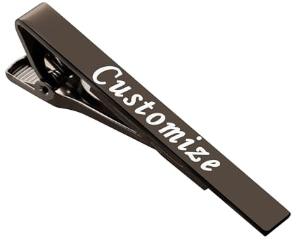 UNICGIFT Krawattenklammern, personalisierbar, gravierte Krawattennadel, Geschenk für Männer und Jungen, zur Hochzeit, Party, Vatertag, professioneller Business-Stil