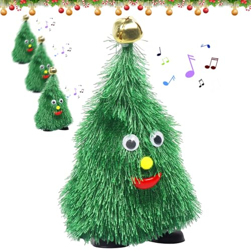 Singender Weihnachtsbaum, Weihnachtsbaum Kuscheltiere Plüsch, Elektronisches Weihnachtsspielzeug mit Musik, Laufen, Niedlich, Interessant Spielzeug für den Urlaub Weihnachtsdekoration Geschenk (B)