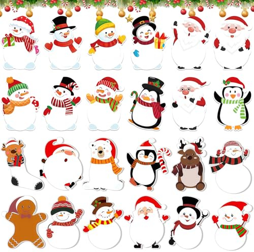 24Pack Haftnotizen Weihnachten,Sticky Notes Weihnachten,Mini Haftnotizen Weihnachten,Weihnachten Notizblock,Haftnotizen Klebezettel Weihnachten,Mini Haftnotizen,Weihnachtliche Haftnotizen