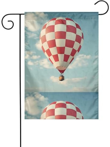 WHJSHOP Drapeau de jardin à chevrons rouges et blancs de 30,5 x 45,7 cm pour décoration de cour avec une largeur de poteau de 3 cm (drapeau uniquement, mât non inclus)
