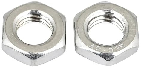 1-28pcs M6 M8 M10 M12 M14 M16 M18 M20 304 Stainless Steel Left-Hand Thread Thin Nut Counter Nut(M14x2(3PCS))