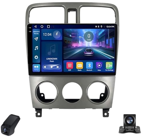 Double Din Car Radio 2K Touchscreen for Subaru Forester SG 2002-2008 Car Stereo 9-inch Multimedia Player/CarPlay/Android Auto/Bluetooth/GPS/FM/AM/RDS/DSP/WIFI/Rear View Cam/ADAS DVR(C30Plus)