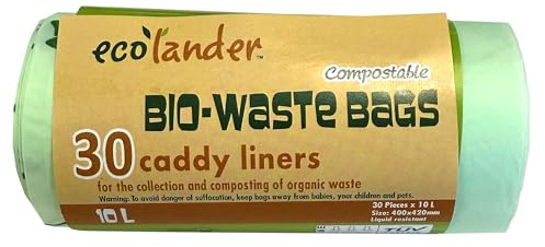 10l compostable bin liners, food waste bags, caddy liners, biodegradable bin bags, green compostable bags, dispenser bin liners, eco food waste bags (1)