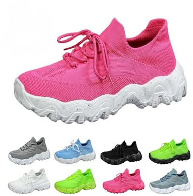 Slip on träningsskor kvinnor sjuksköterskor för kvinnor ortopediska skor nät andas halkfria ortopediska sneakers slip-on tennis promenader löpning sneakers med fotvalvstöd mjuka bekväma träningsskor