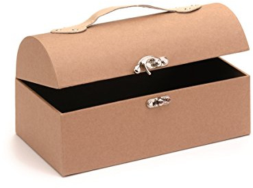GLOREX Handkoffer, Pappe, Natur, 22 x 11 x 11 cm